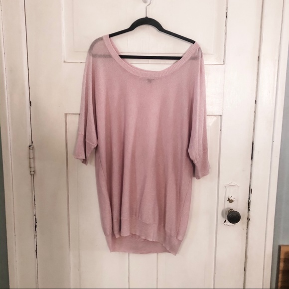 torrid Tops - Torrid 3X Light Pink Boat Neck Tunic Pullover